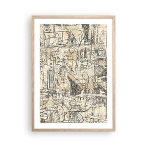 Poszter világos tölgy keretben - Dekódolásra vár - 50x70 cm