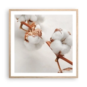 Poszter világos tölgy keretben - Csak ölelkezni - 60x60 cm