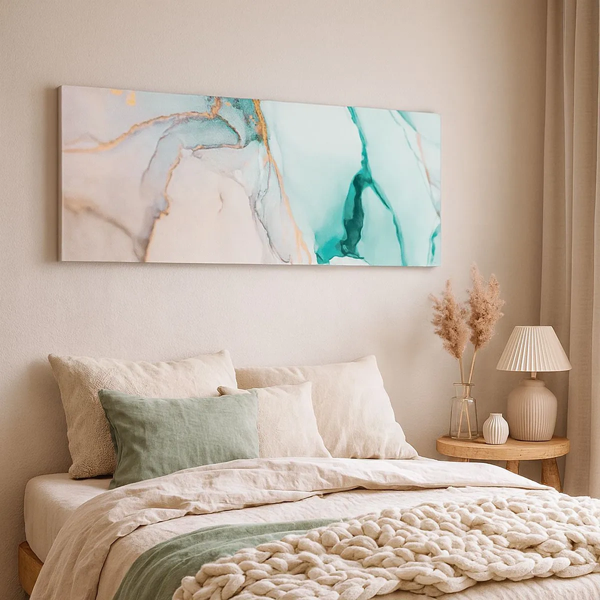 Vászonkép - Formák és színek tánca - 100x40 cm