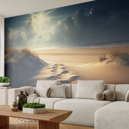Öntapadós Fotótapéta Deluxe Sticker - Megnyugtató táj - Dűnék, Strand, óceán - 150x105 cm