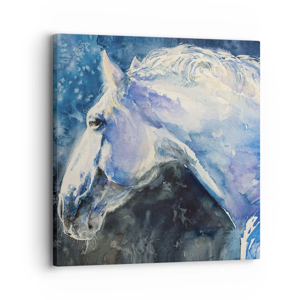 Vászonkép - Portré kék fényben - 30x30 cm
