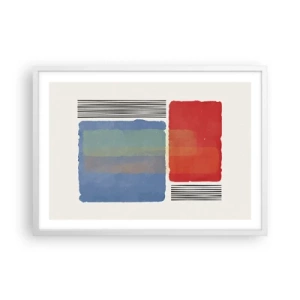 Poszter fekete keretben - A geometria szelleme és betűje - 70x50 cm