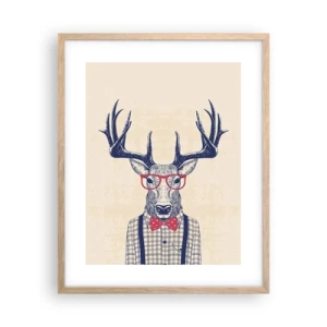 Poszter világos tölgy keretben - Mókás extravagancia - 40x50 cm