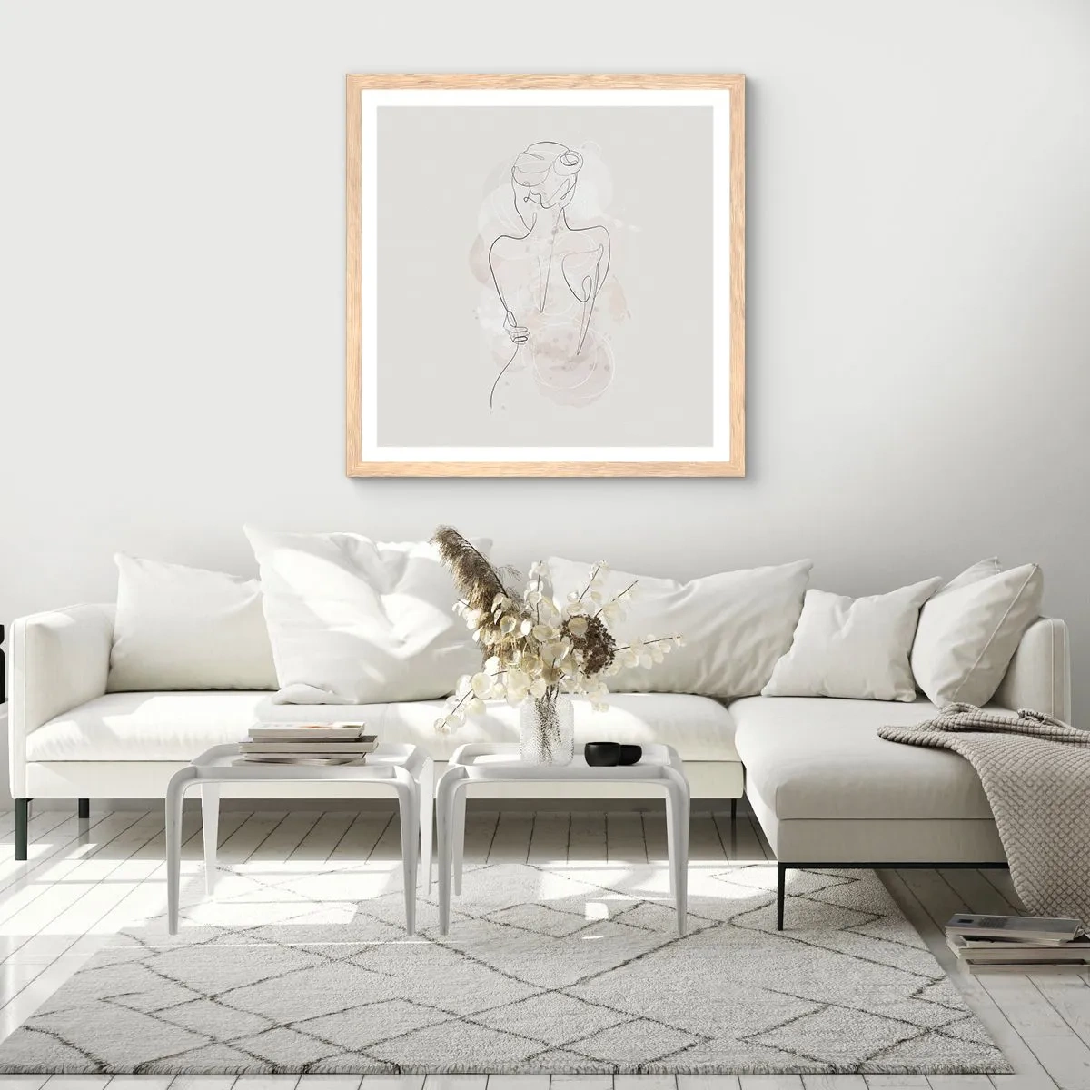 Poszter világos tölgy keretben - Mint egy érzékeny hangszer - 60x60 cm