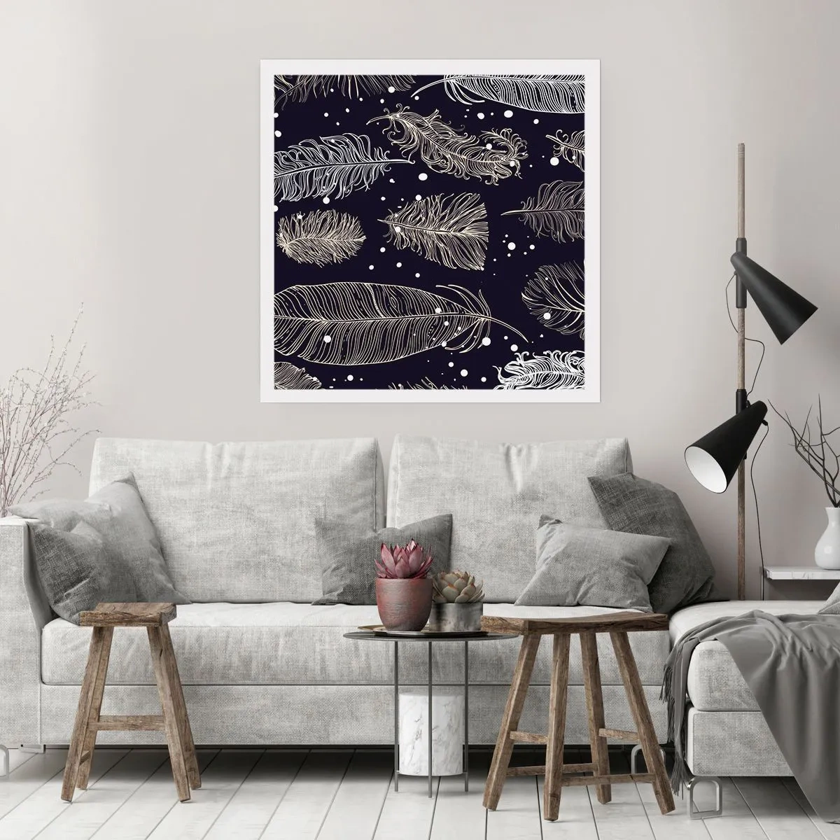 Poszter - Tollas csipke - 40x40 cm