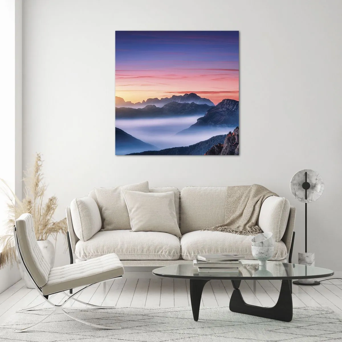 Üveg kép - A völgyek fölött - 60x60 cm