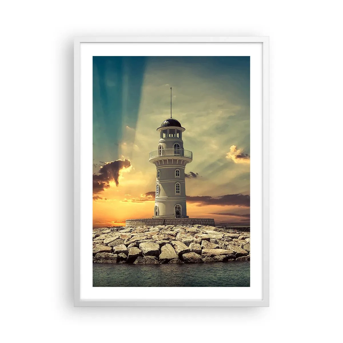 Poszter fekete keretben - Fény - Jóság - Szépség - 50x70 cm