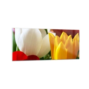 Üveg kép - Tulipán láz - 120x50 cm