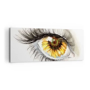 Vászonkép - Tekintet forró mint a nyár - 100x40 cm