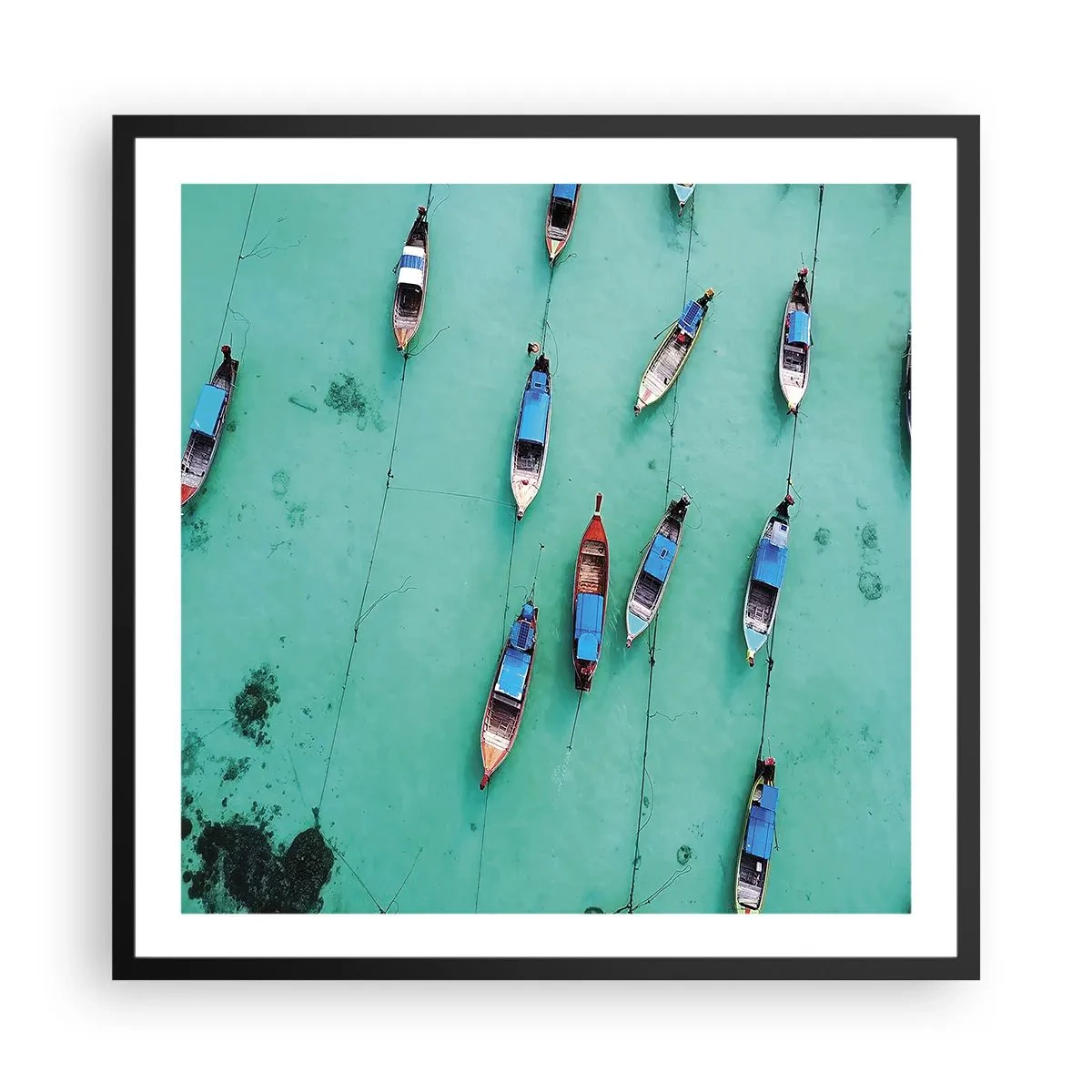 Poszter fehér keretben - Örömteli várakozásban - 60x60 cm