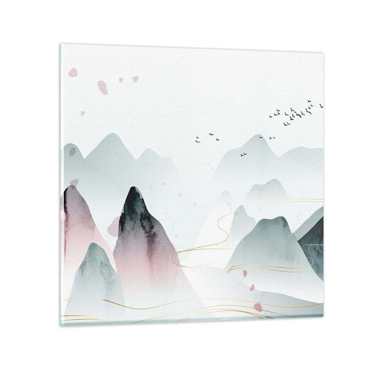Üveg kép - A csúcsok fölött - 40x40 cm