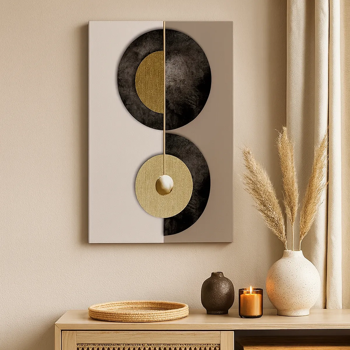 Vászonkép - Variációk egy kör körül - 50x70 cm