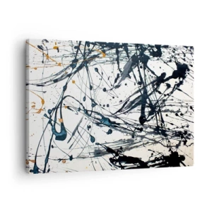 Vászonkép - Absztrakt festészeti minta dinamikus vonalakkal és foltokkal - 70x50cm - Van értelme vagy nincs értelme? - Modern fali dekoráció nappalihoz és hálószobához ARTTOR