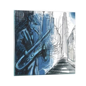 Üveg kép - Városi rapszódia - 40x40 cm