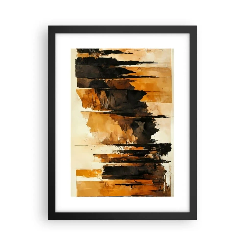Poszter fehér keretben - A fekete és az arany harmóniája - 30x40 cm