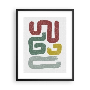 Poszter fehér keretben - Egy ismeretlen nyelven - 40x50 cm