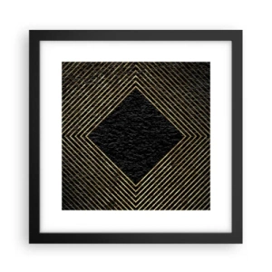 Poszter fehér keretben - Geometria glamour stílusban - 30x30 cm