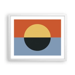 Poszter fekete keretben - A meleg és a hideg kompozíciója - 50x40 cm