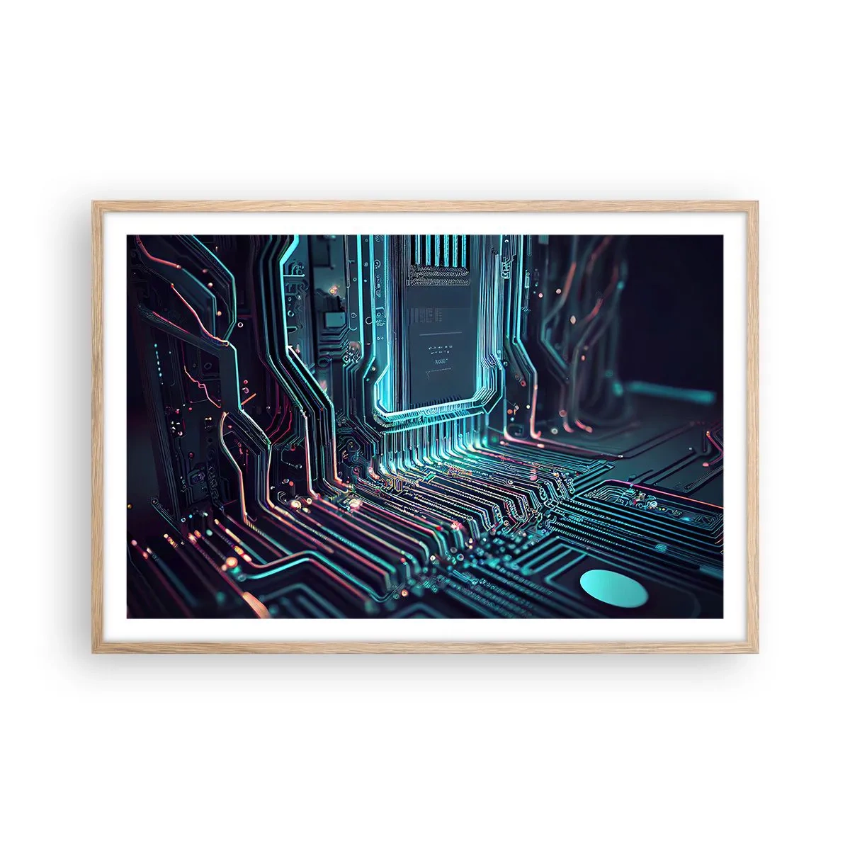 Poszter világos tölgy keretben - Úgy gondolom... - 91x61 cm