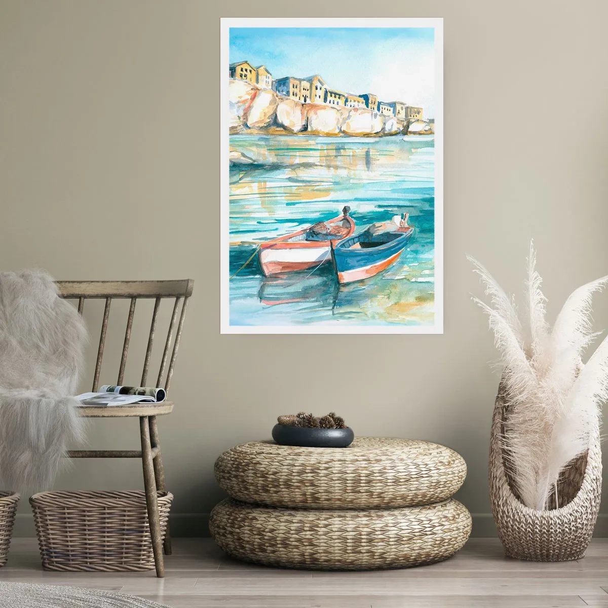 Poszter - Tájkép azúrkéken - 50x70 cm