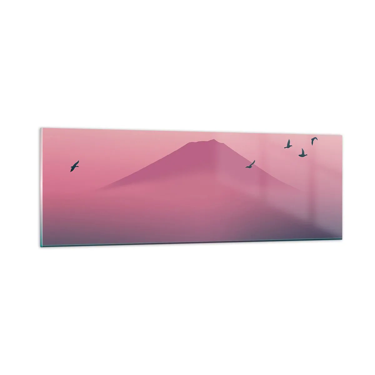 Üveg kép - Vándorok a felhők felett - 90x30 cm