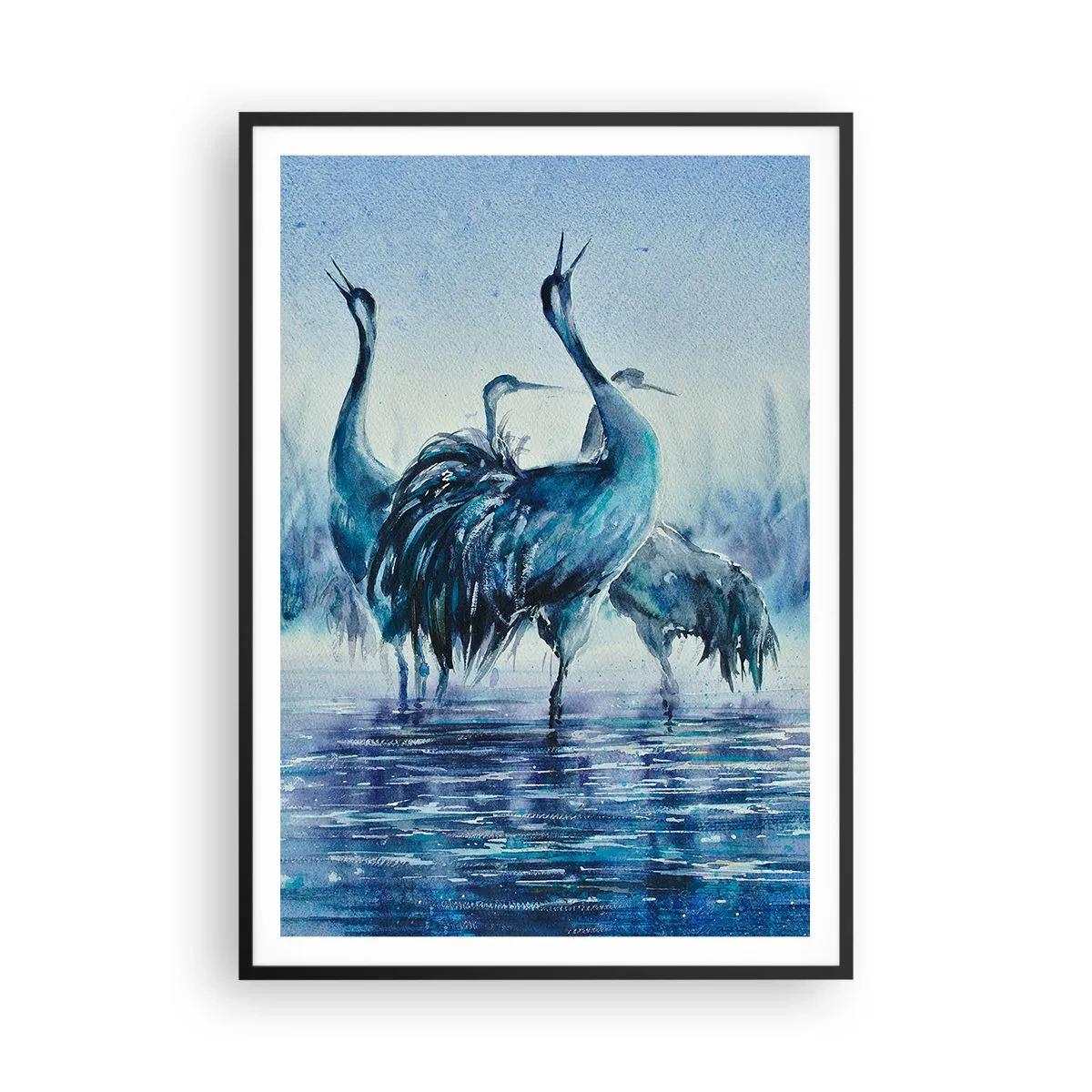 Poszter fehér keretben - Reggeli találkozás - 70x100 cm