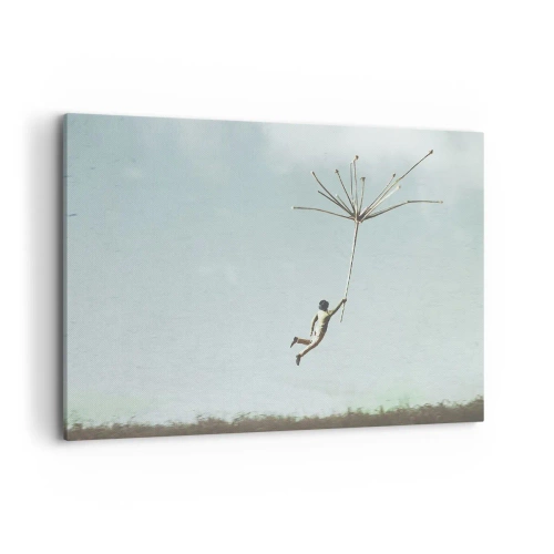 Vászonkép - Sárkányrepülők, pitypangok, szél - 100x70 cm