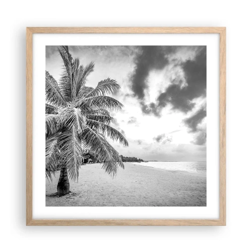 Poszter világos tölgy keretben - Amikor a magányra vágysz... - 50x50 cm