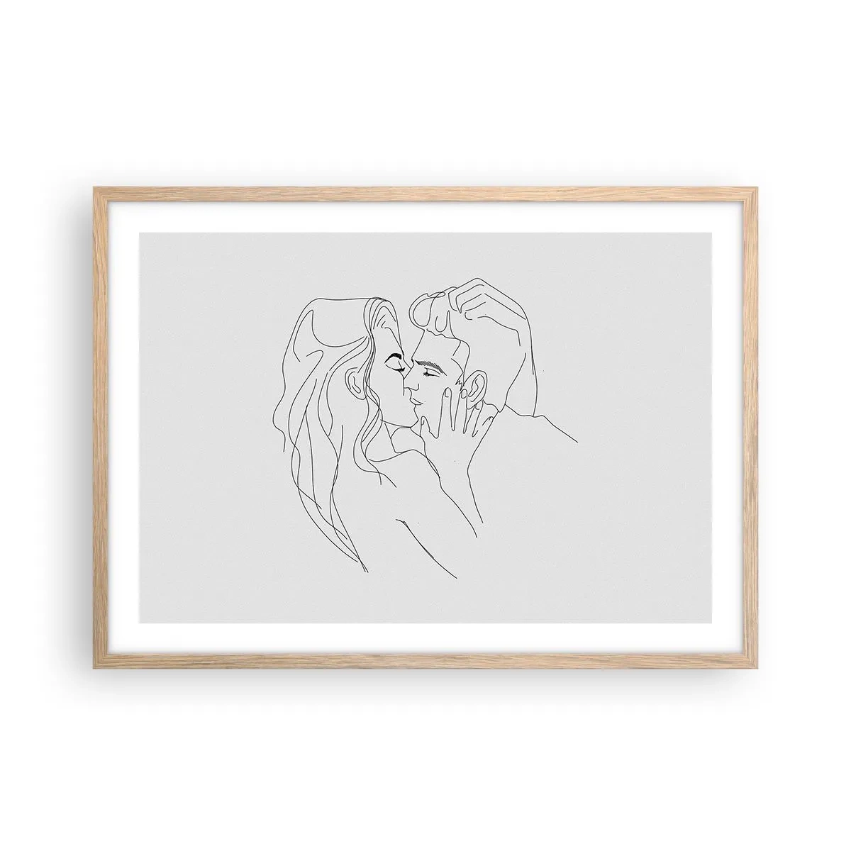 Poszter világos tölgy keretben - Ugyanaz a vonalón - 70x50 cm