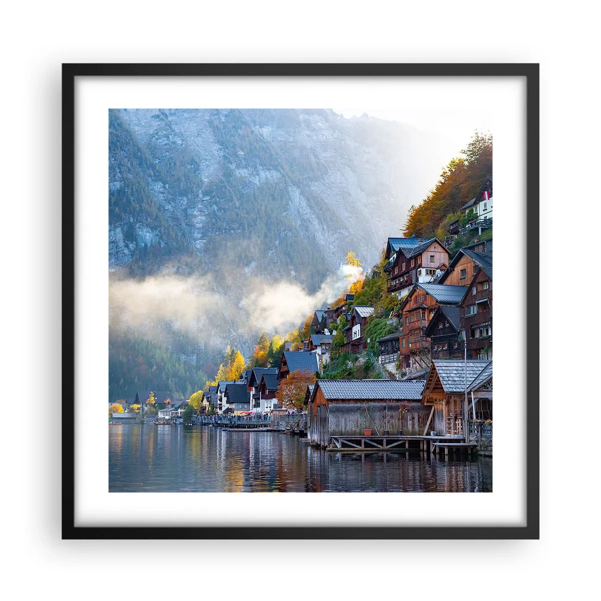 Poszter fehér keretben - Alpesi éghajlatra - 50x50 cm