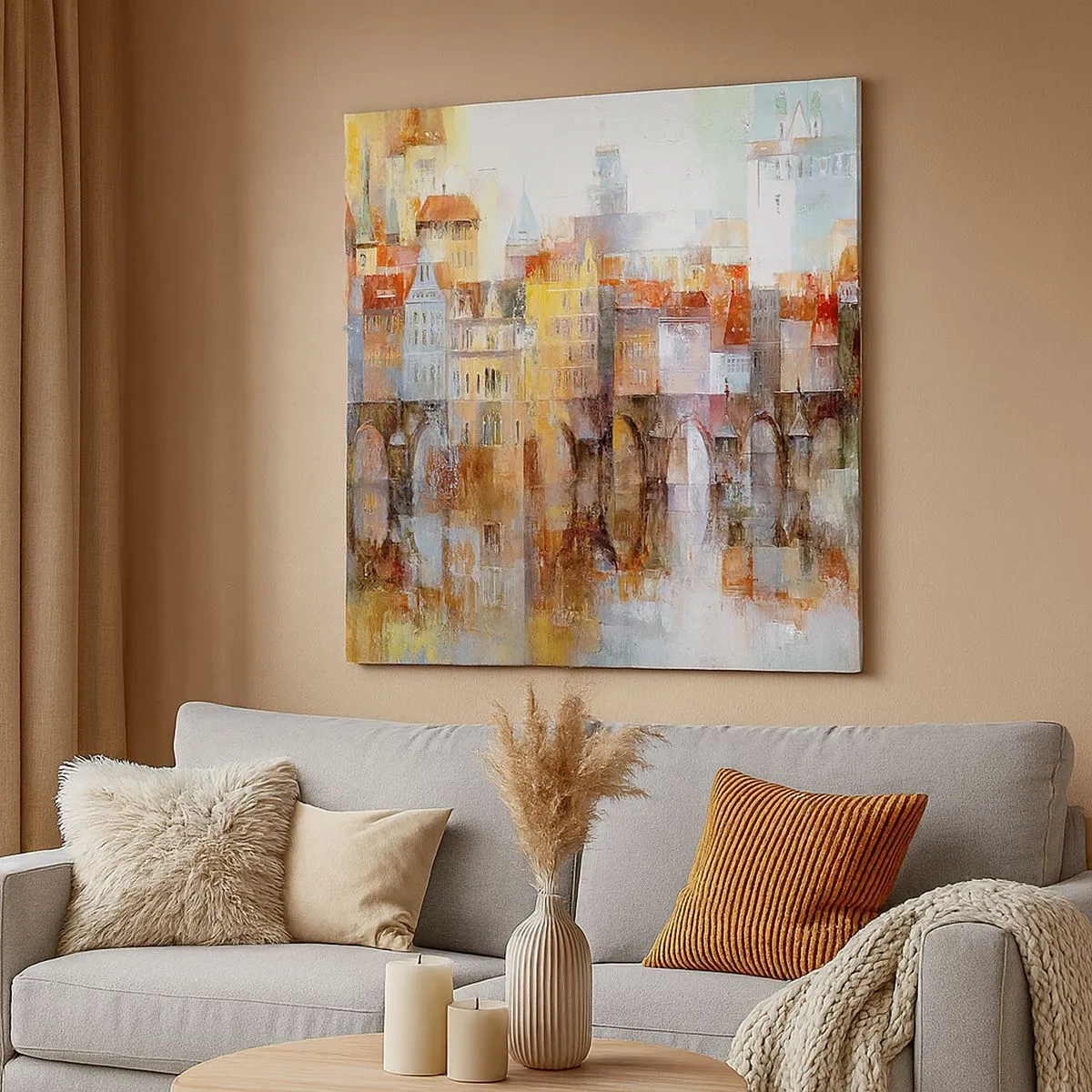 Vászonkép - A híd alatt is gyönyörű - 30x30 cm