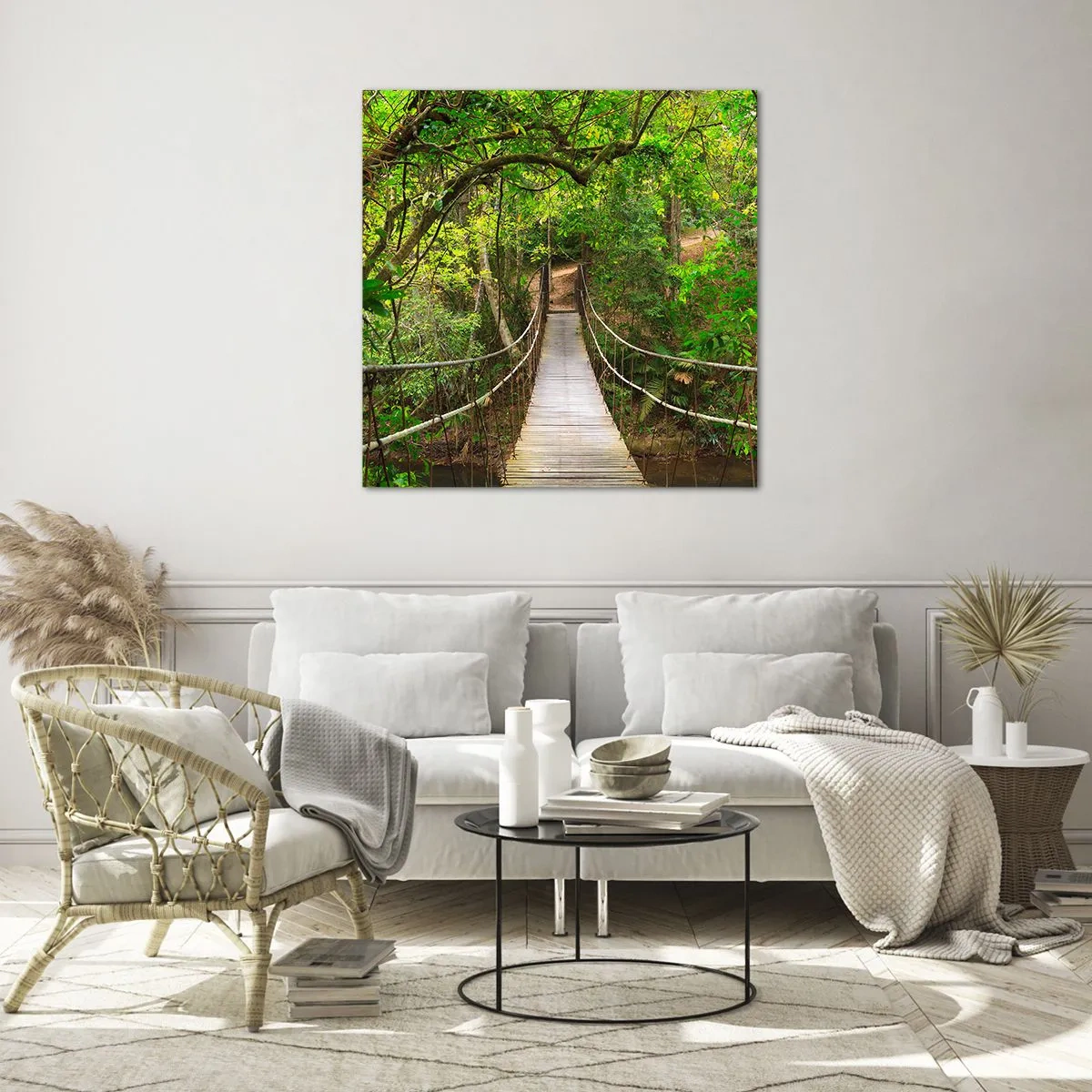 Üveg kép - Mert van egy kúszónövény a kertben - 70x70 cm