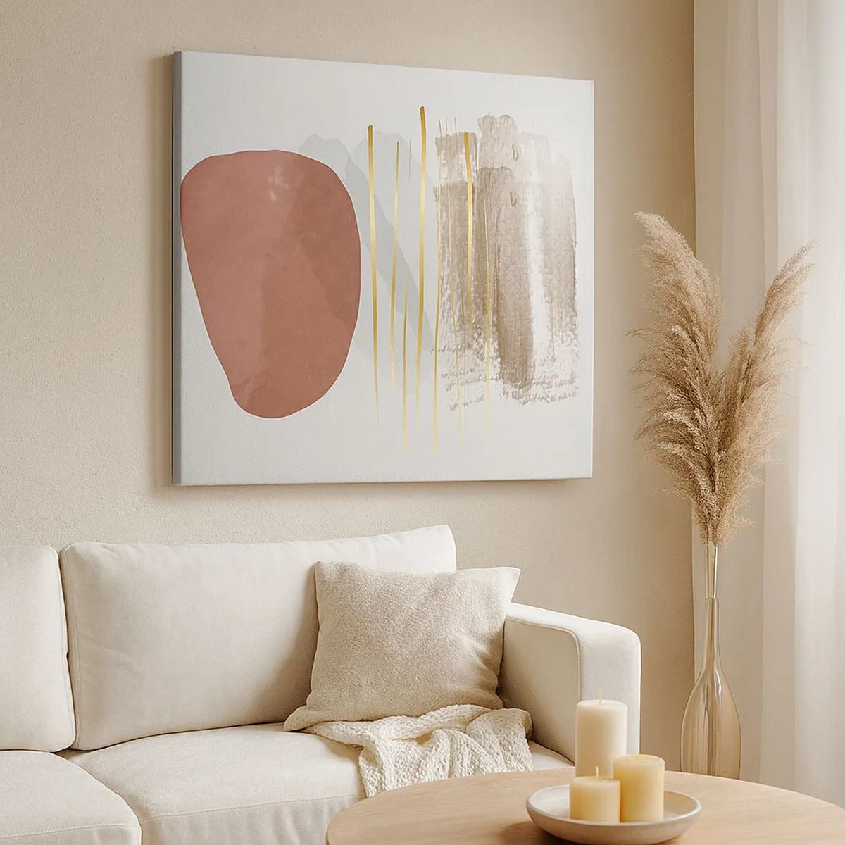 Vászonkép - Absztrakt oszlopsor - 30x30 cm