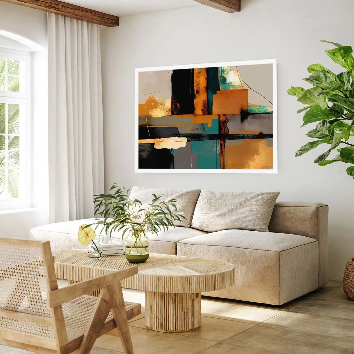 Poszter - Absztrakció - fény és árnyék - 100x70 cm