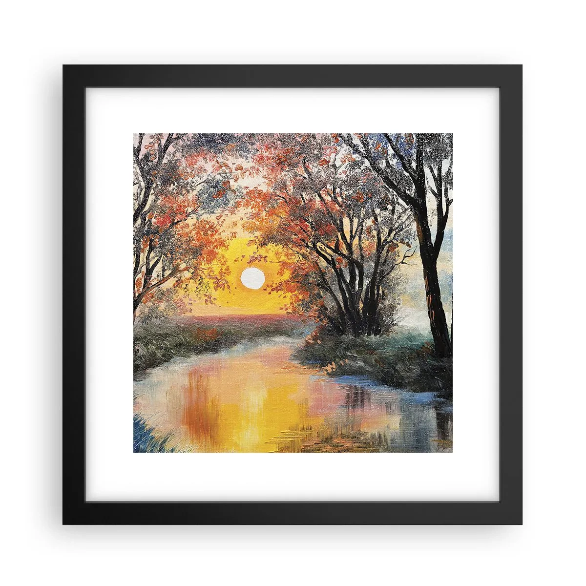 Poszter fehér keretben - Őszi hangulat - 30x30 cm