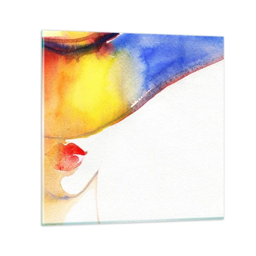 Üveg kép - Egy hölgy portréja - 30x30 cm