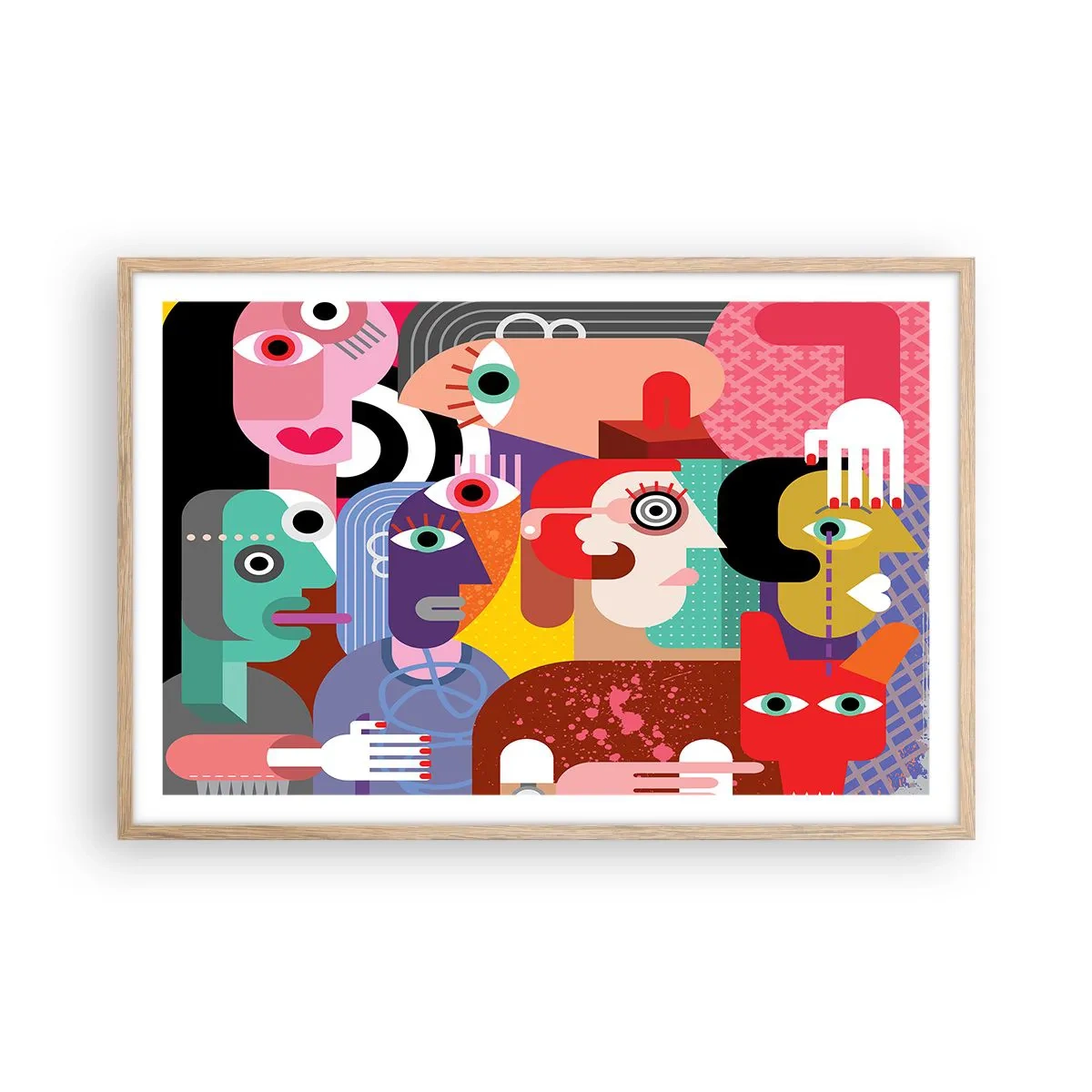 Poszter világos tölgy keretben - Picassó úrtól vagyunk - 91x61 cm