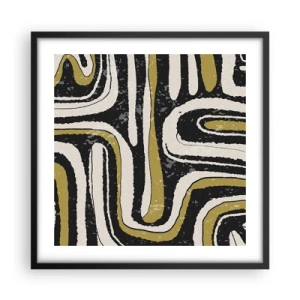 Poszter fehér keretben - Kompozíció: traktusok és sikátorok - 50x50 cm