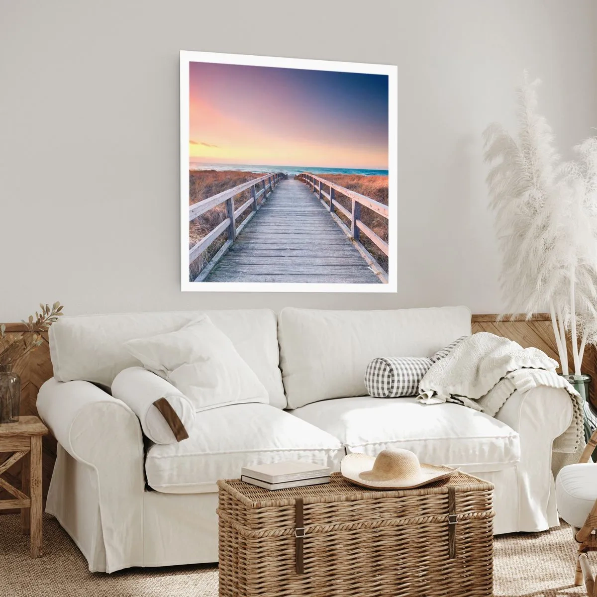 Poszter - Balti esti aurora - 60x60 cm