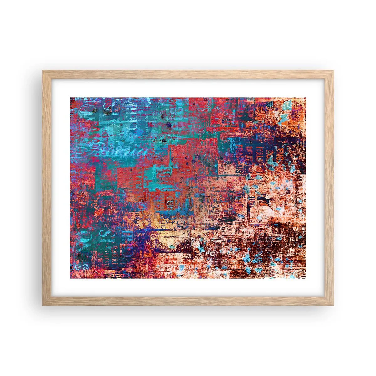 Poszter világos tölgy keretben - Emlékezés és feledés - 50x40 cm