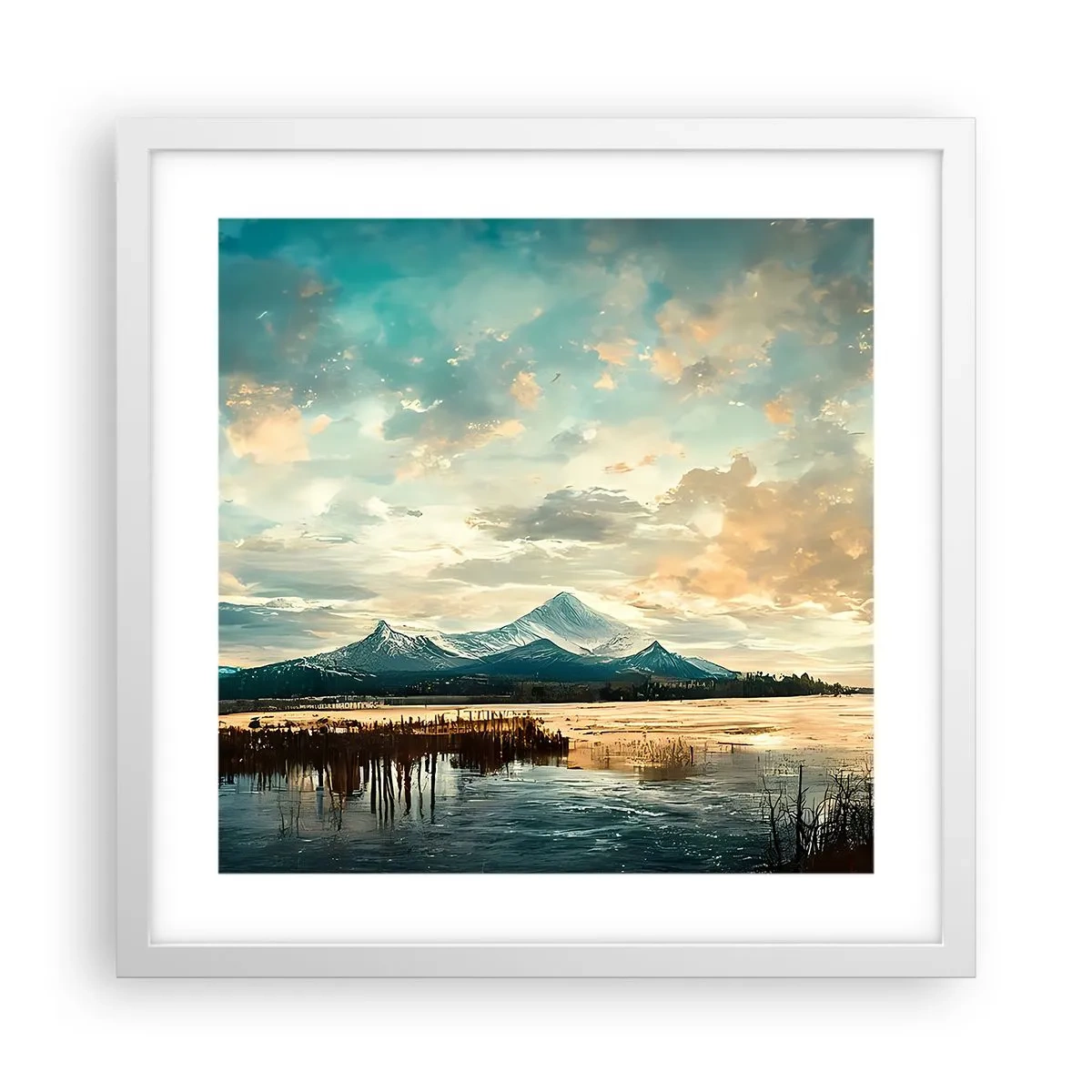 Poszter fekete keretben - Az ég védelme alatt - 40x40 cm