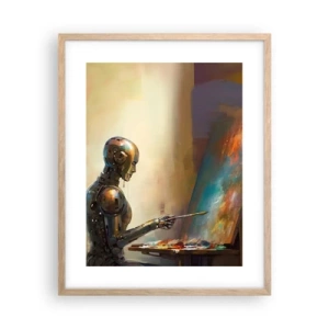 Poszter világos tölgy keretben - A jövő művészete - 40x50 cm