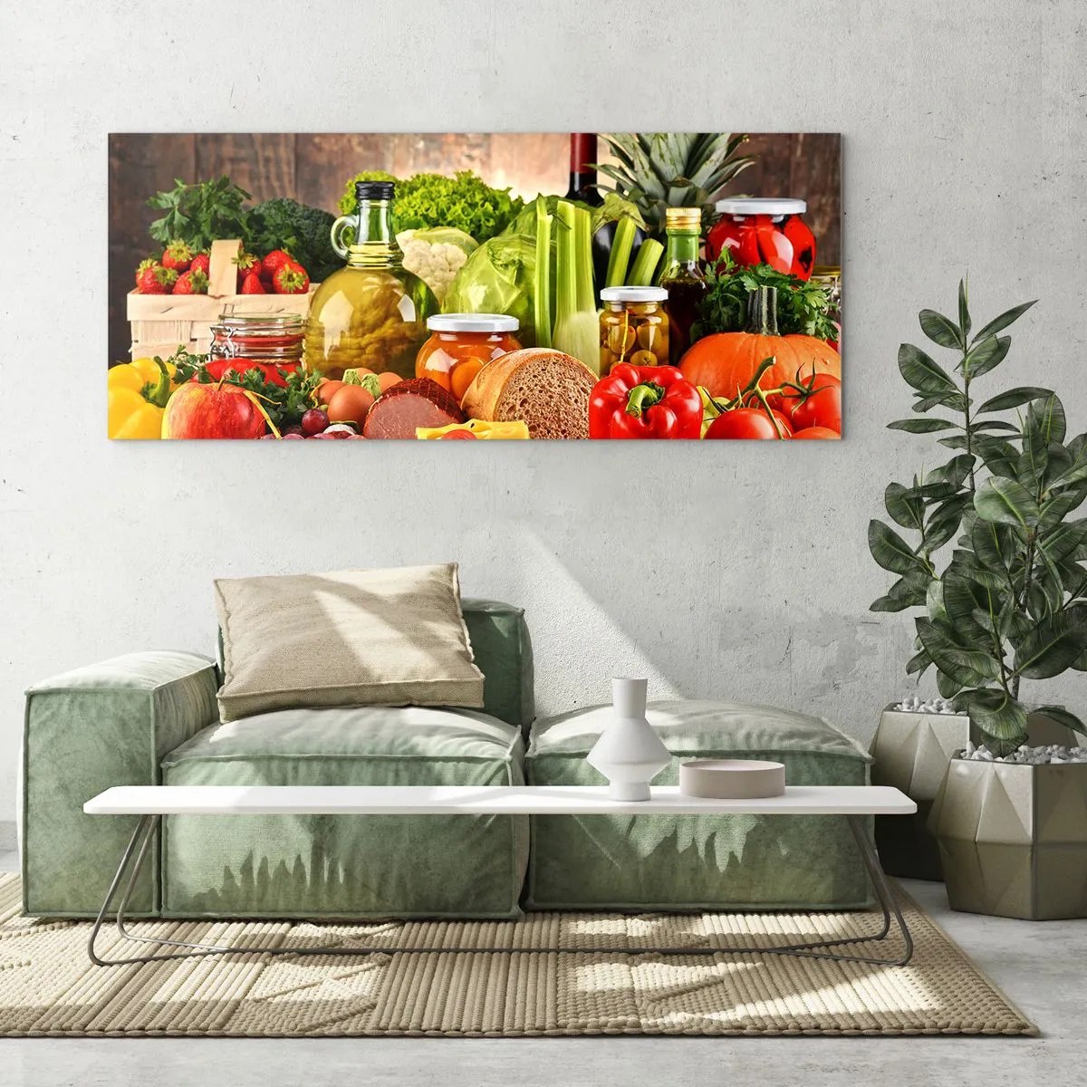 Üveg kép - Füstölt, sült és pácolt - 90x30 cm