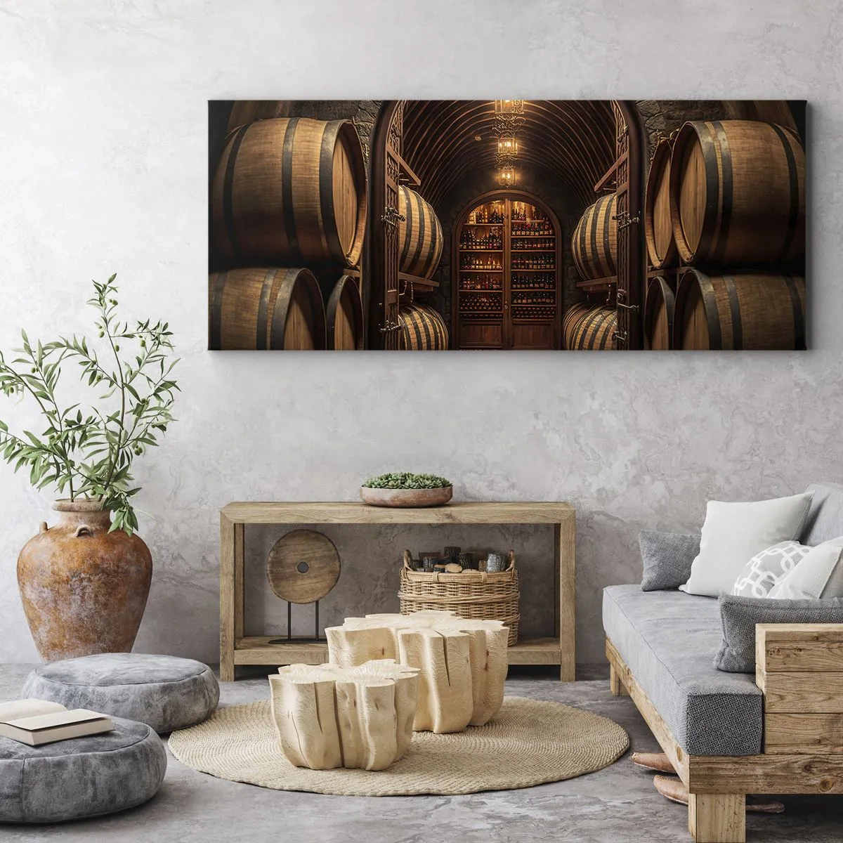 Vászonkép - Hangulatos pince - 100x40 cm
