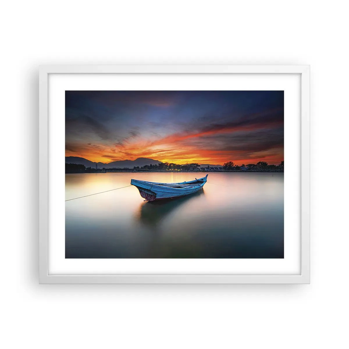 Poszter fekete keretben - Jó éjszaka jön - 50x40 cm