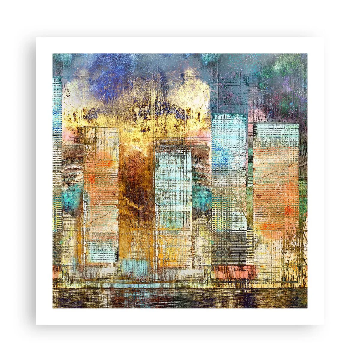 Poszter - Napfényes metropolisz - 60x60 cm