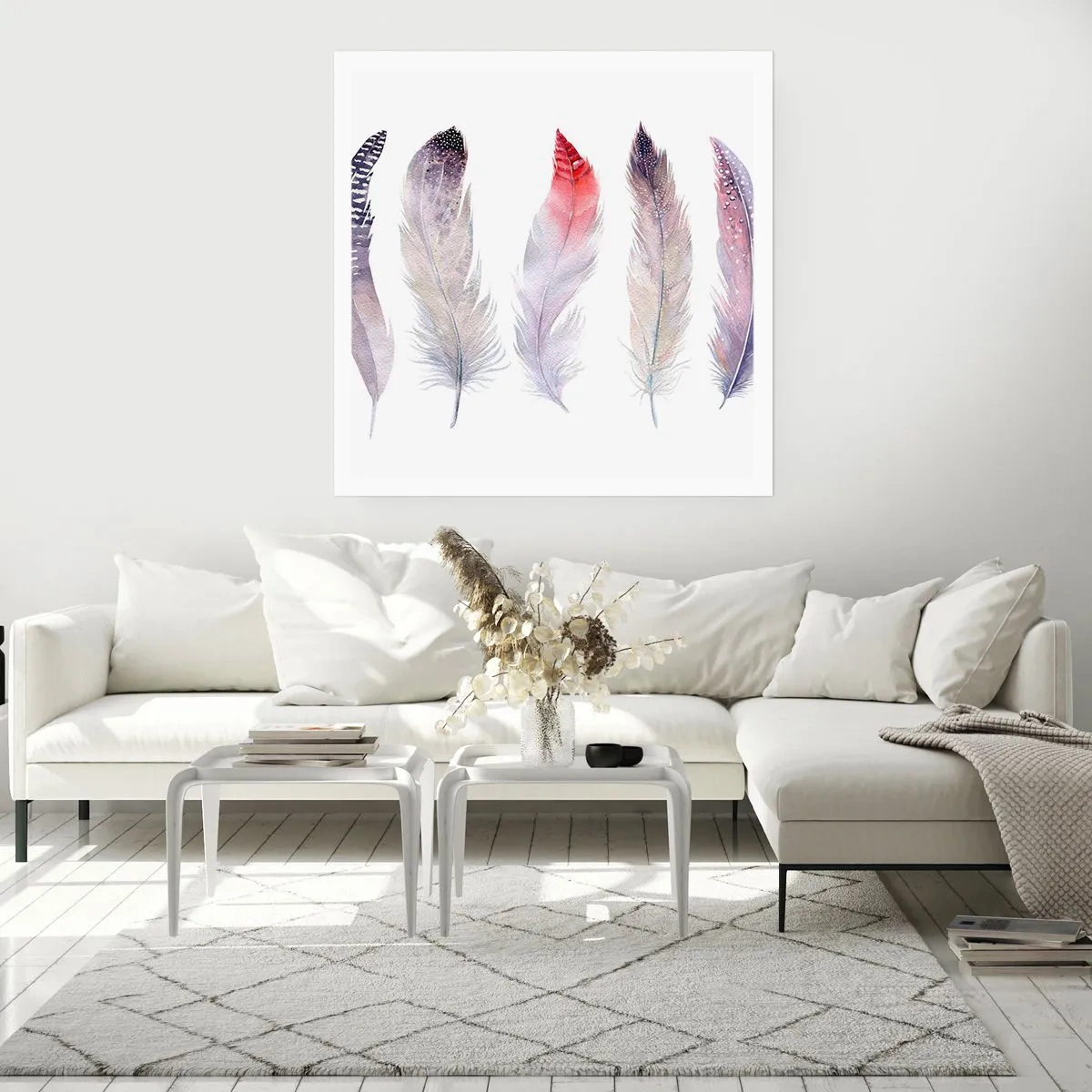 Poszter - Gyengéd, mint a sokszínű köd - 60x60 cm