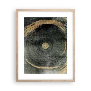 Poszter világos tölgy keretben - Változás és időtartam - 40x50 cm