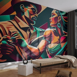 Öntapadós Fotótapéta Deluxe Sticker - A szív ritmusában - Kubizmus, Párosít, Tánc - 350x256 cm