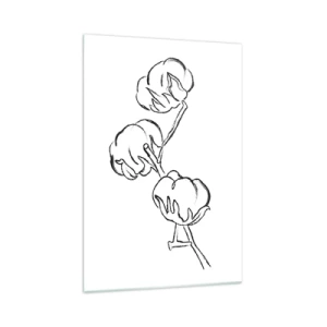 Üveg kép - Pamut pehely - 70x100 cm